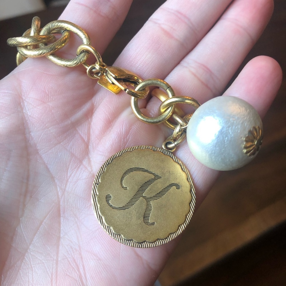 John Wind Preston Cotton Pearl Initial K Bracelet